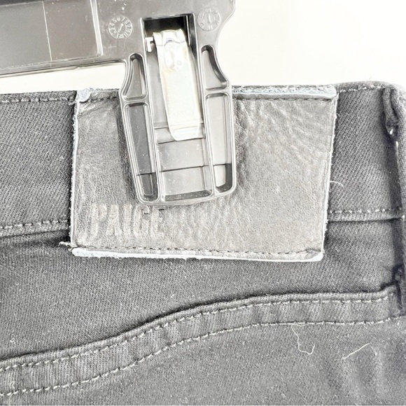 ✅ PAIGE BLACK FEDERAL JEANS SIZE 32 SLIM STRAIGHT LEG - Picture 3 of 7